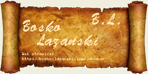 Boško Lazanski vizit kartica